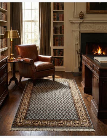 3' 1 x 5' 5 Hand Knotted Mir Wool Rug