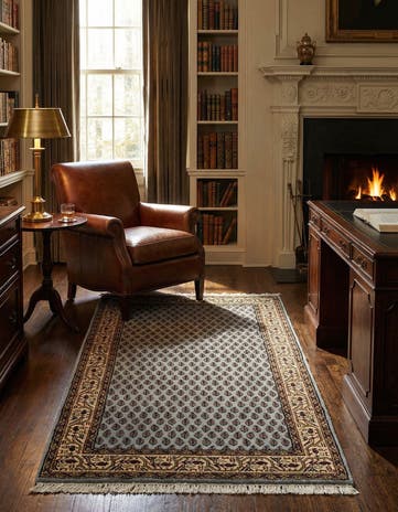 3' 1 x 5' 5 Hand Knotted Mir Wool Rug