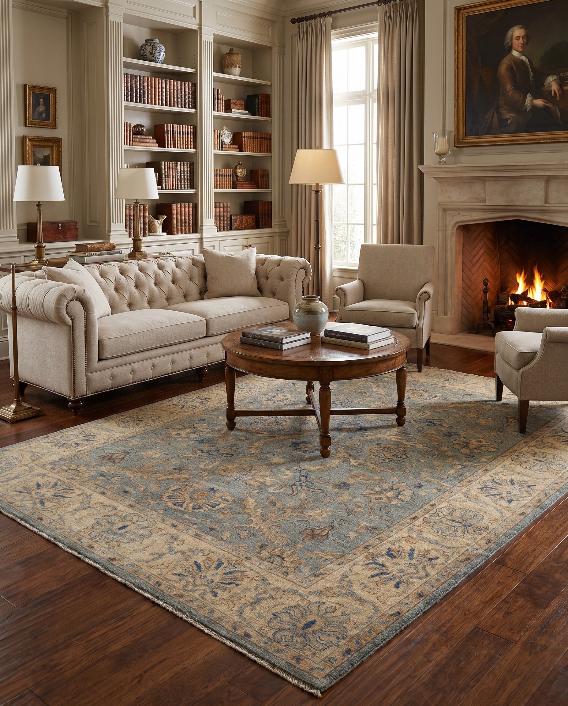 7' 11 x 9' 10 Hand Knotted Ziegler Rug