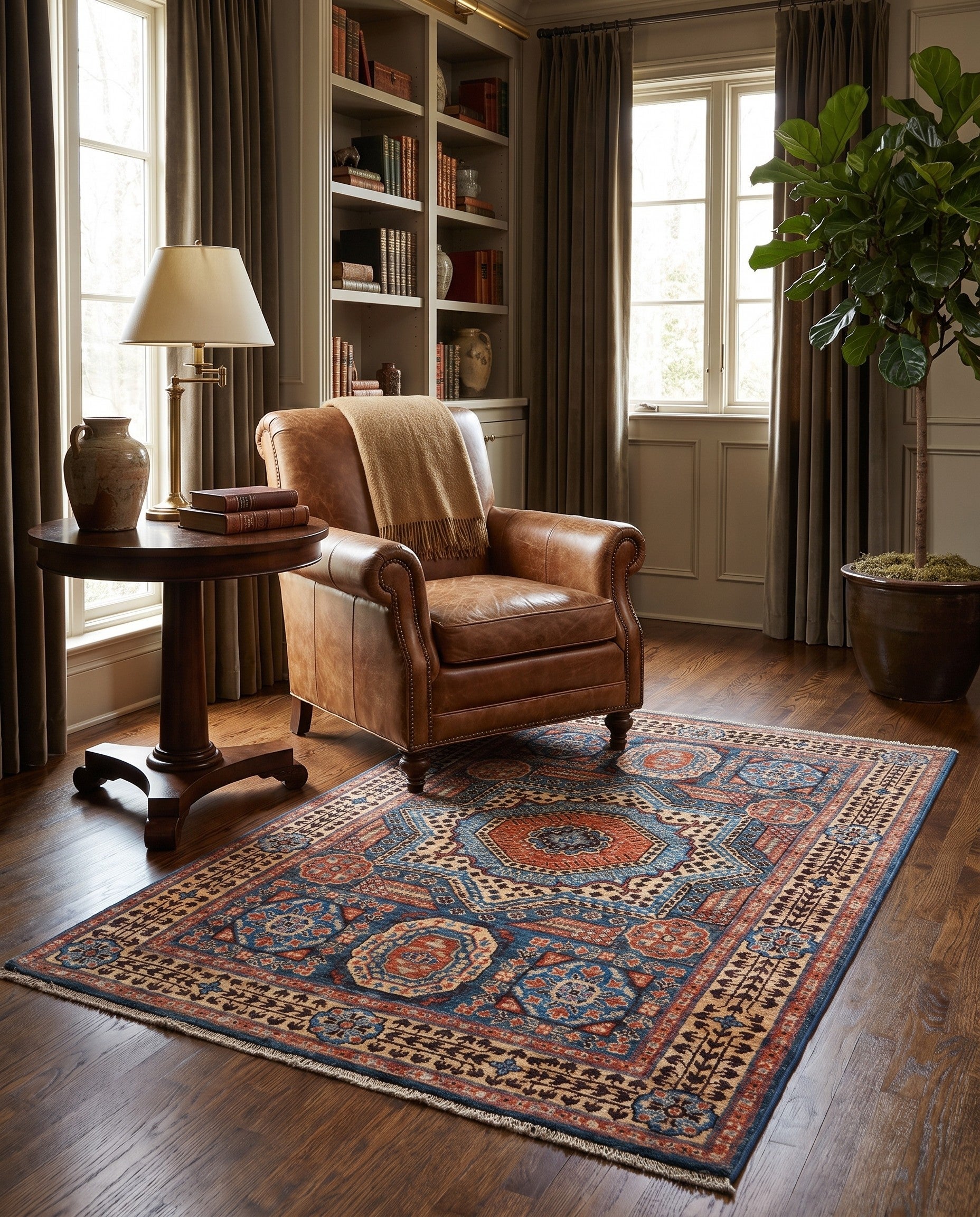 3' 3 x 4' 11 Hand Knotted Mamluk Ziegler Rug