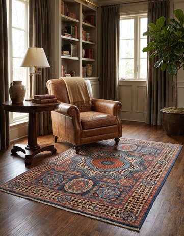 3' 3 x 4' 11 Hand Knotted Mamluk Ziegler Rug