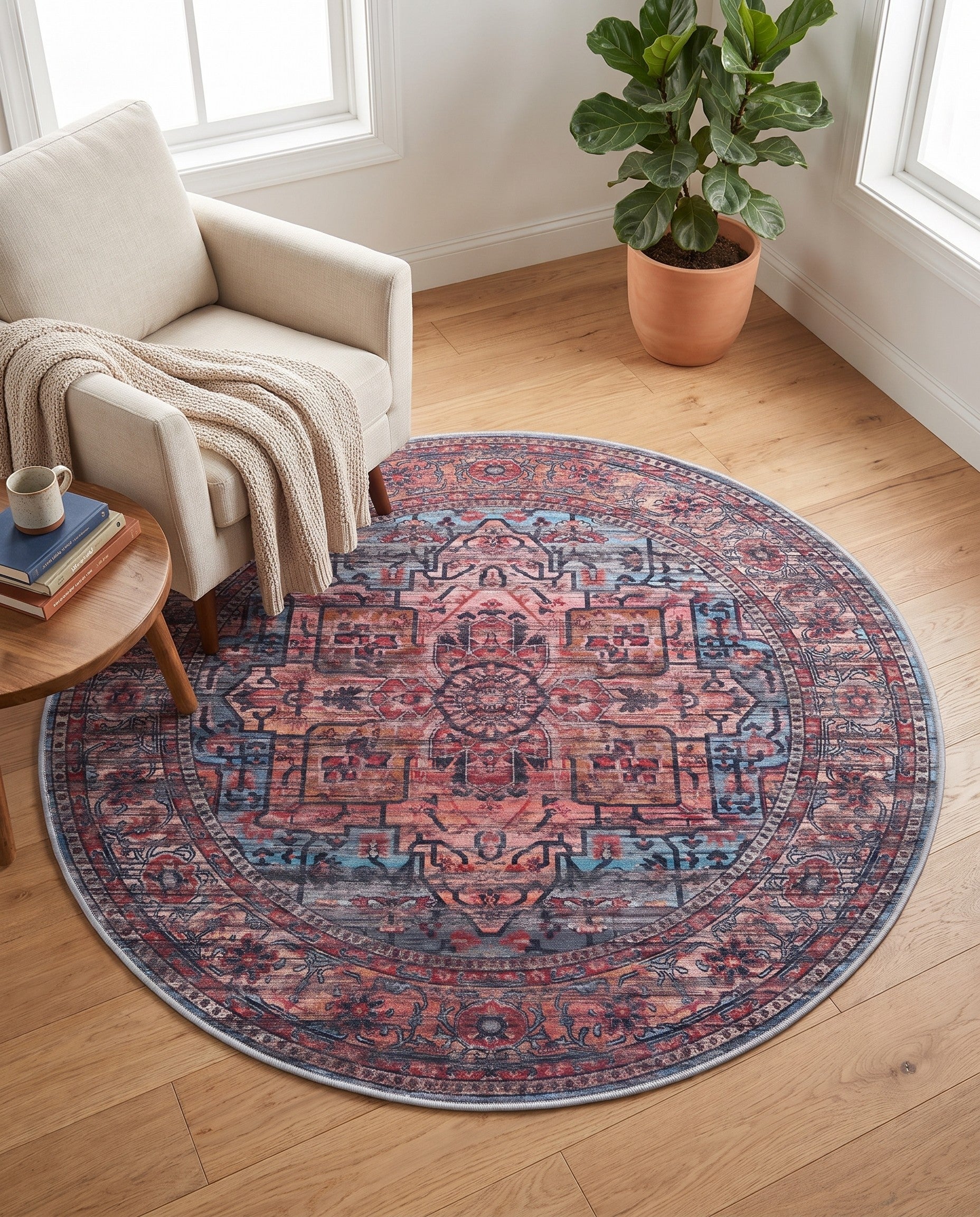 160cm x 160cm Maahru Tapis Rond