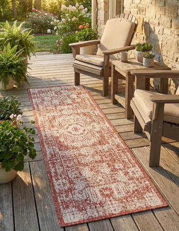 2' x 6' Easy-Clean Traditional Indoor / Outdoor Runner Rug