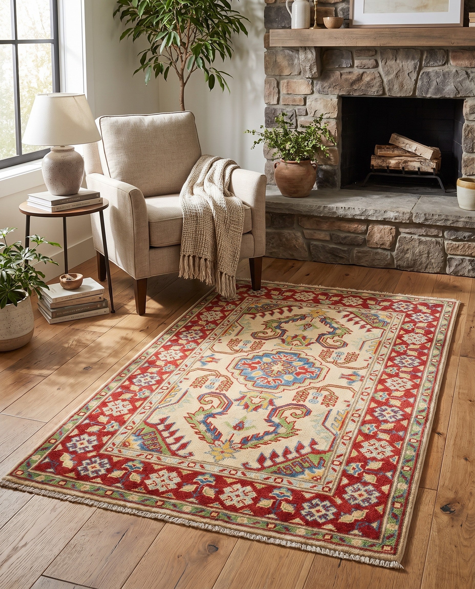 2' 7 x 4' 2 Hand Knotted Kazak Rug