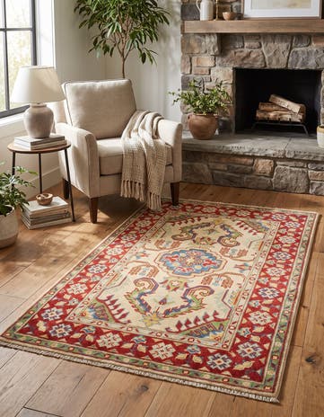 2' 7 x 4' 2 Hand Knotted Kazak Rug