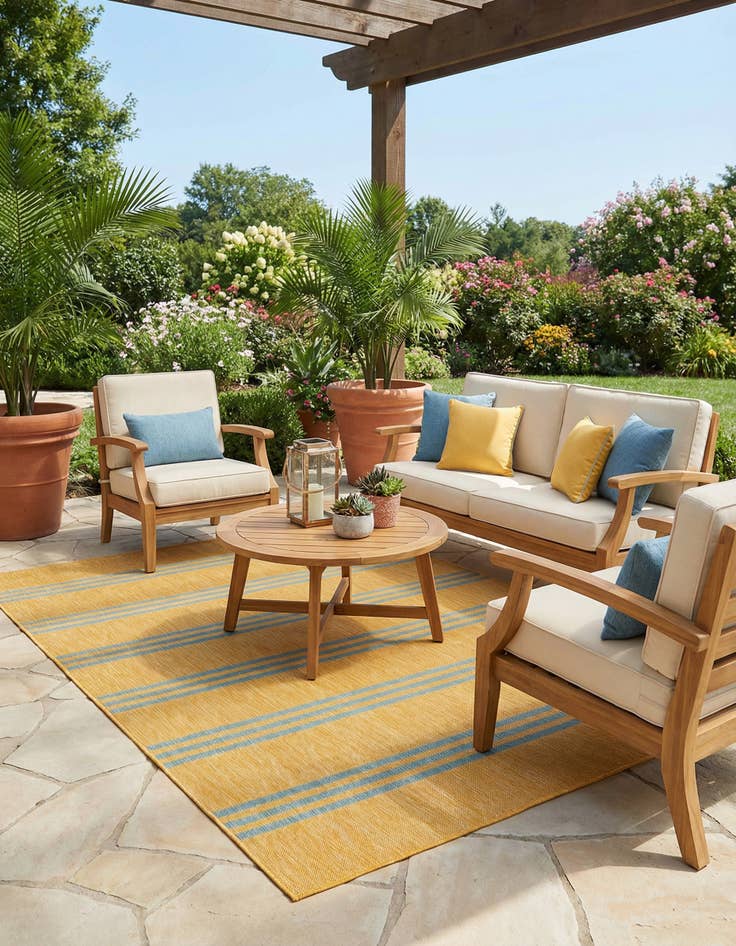 Detail image of 6' x 9'  Washable Jill Zarin Anguilla Indoor / Outdoor Rug