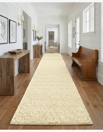 2' 7 x 14' Solid Shag Runner Rug