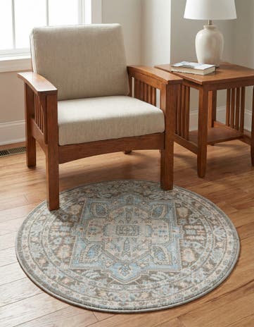 Cloud Gray Whitney Round Rug