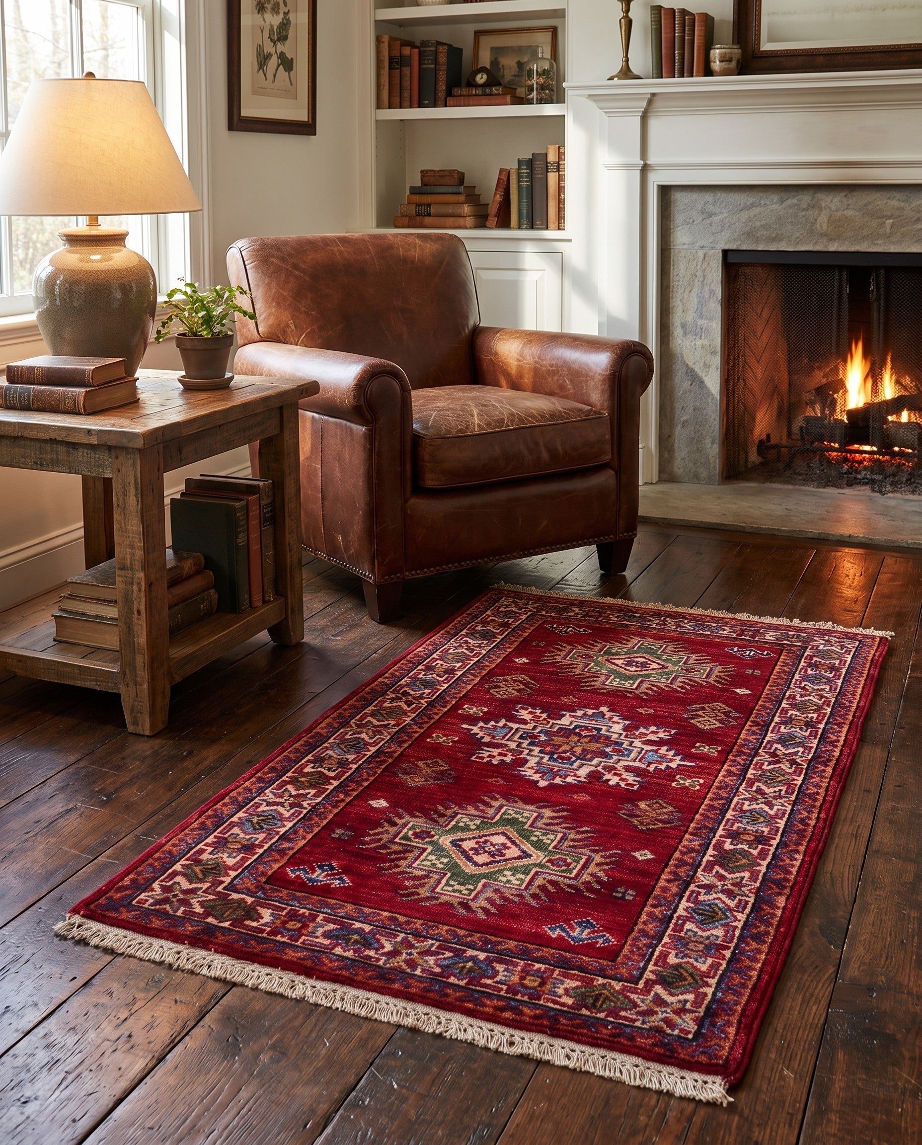 2' x 3' 3 Hand Knotted Kazak Rug