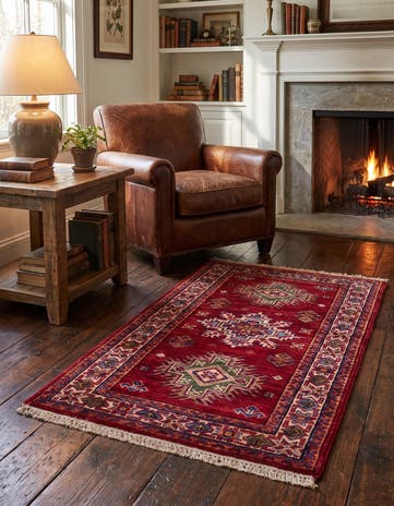 2' x 3' 3 Hand Knotted Kazak Rug