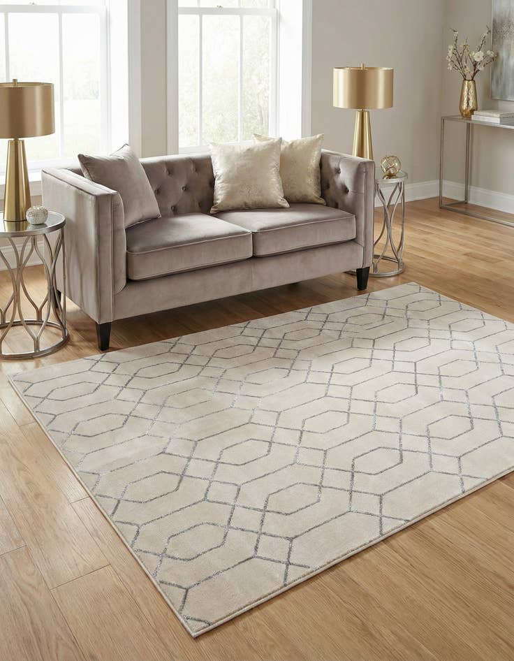 Detail image of 5' 3 x 8' Marilyn Monroe&trade; Glam Trellis Rug