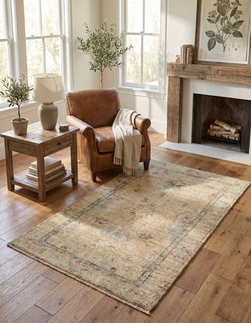 3' x 5' 2 Hand Knotted Oushak Wool Rug
