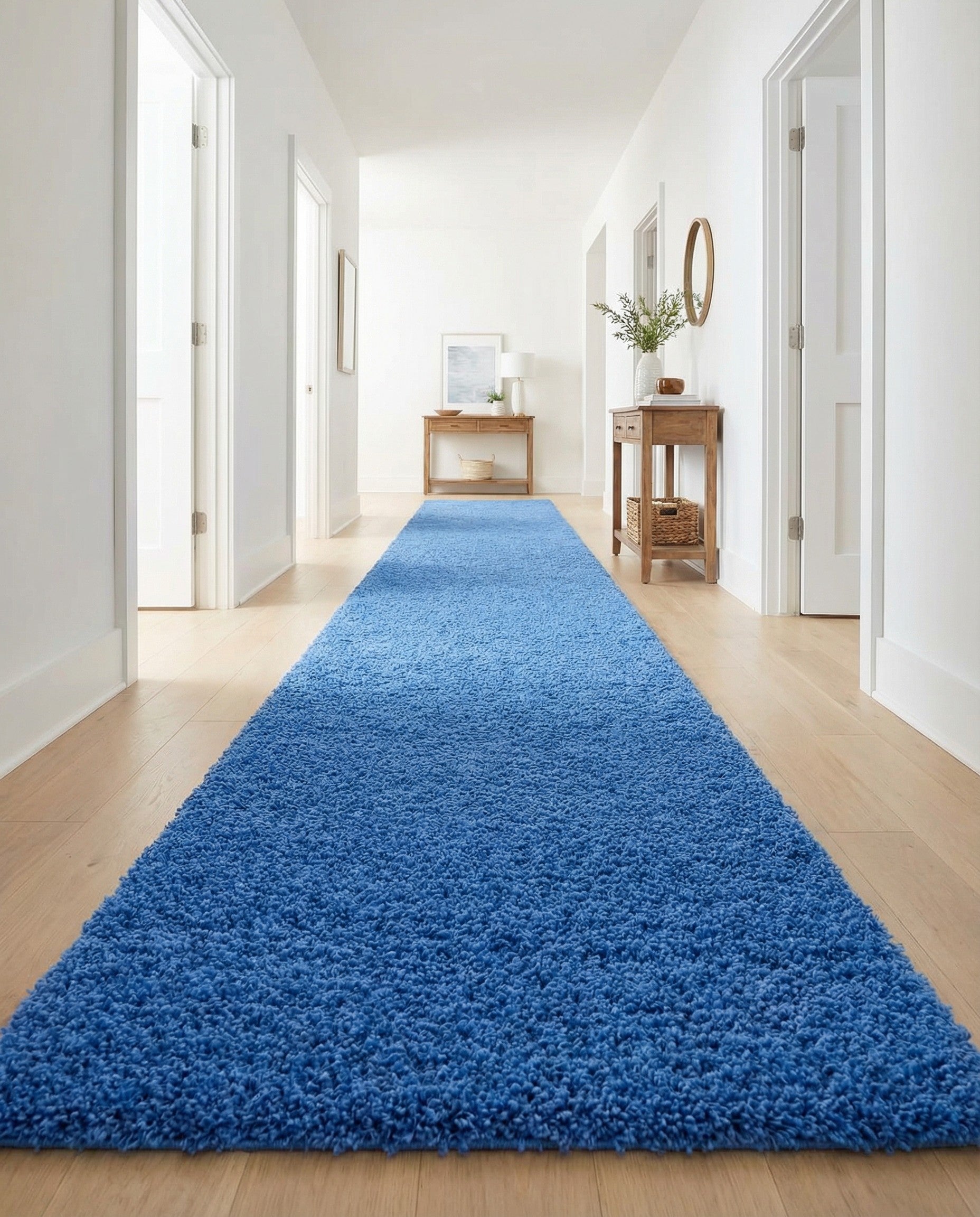 2' 7 x 19' 8 Solid Shag Runner Rug
