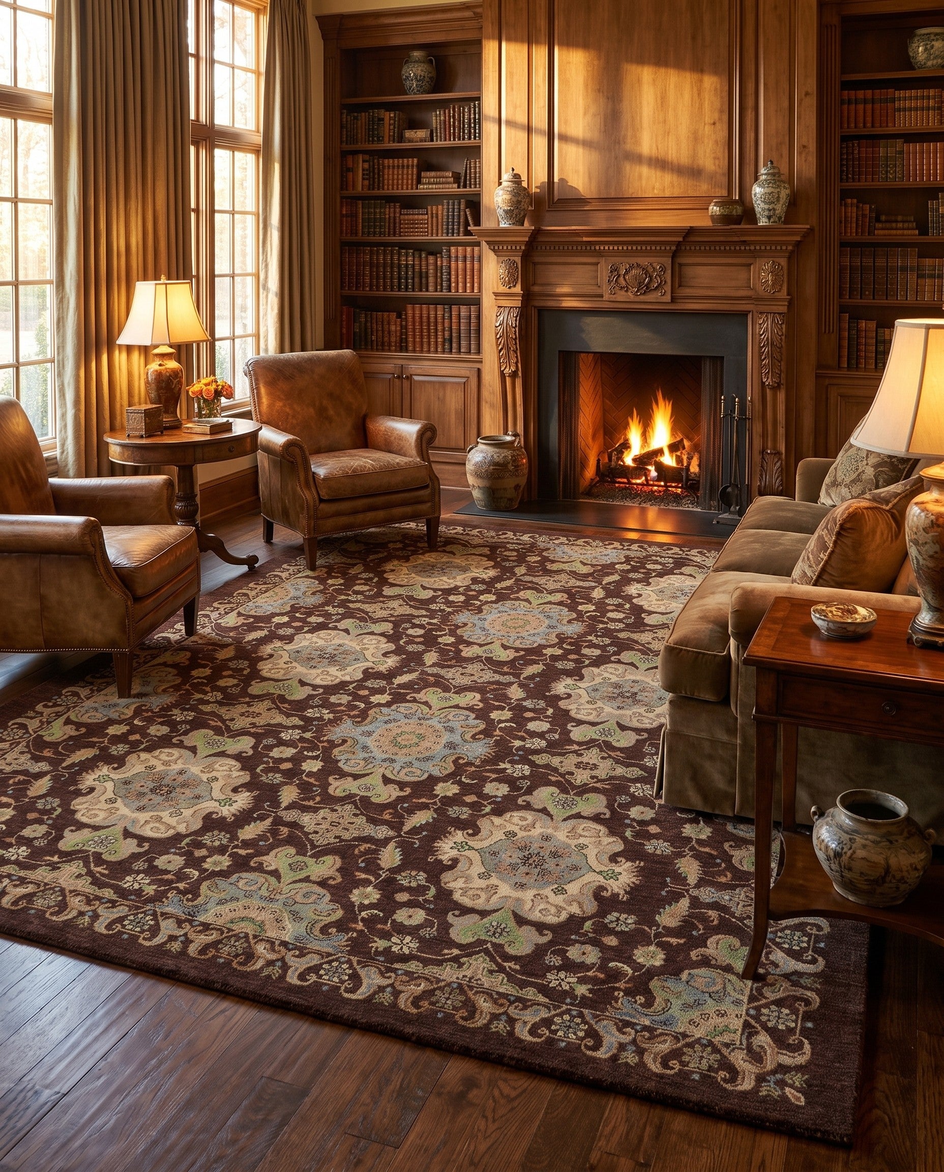 8' 4 x 10' 1 Hand Knotted Ziegler Rug