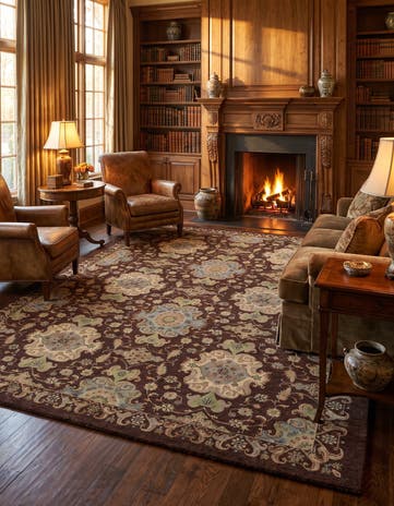 8' 4 x 10' 1 Hand Knotted Ziegler Rug