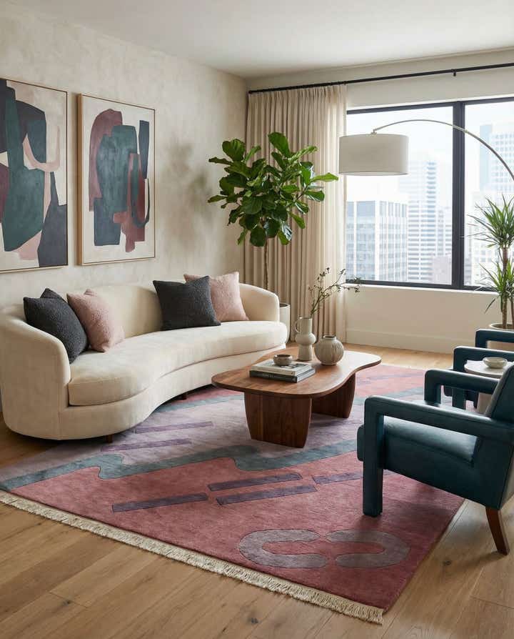 7' 3 x 11' 1 Hand Knotted Tibet Wool Rug