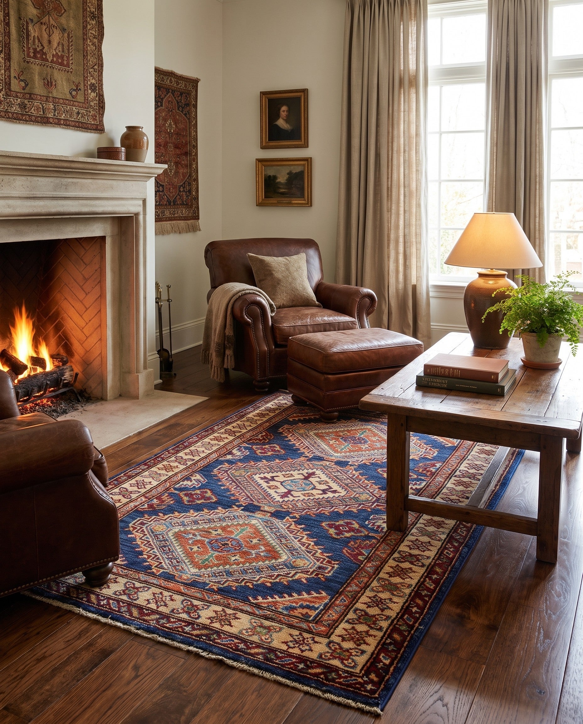 2' 11 x 4' 4 Hand Knotted Kazak Rug