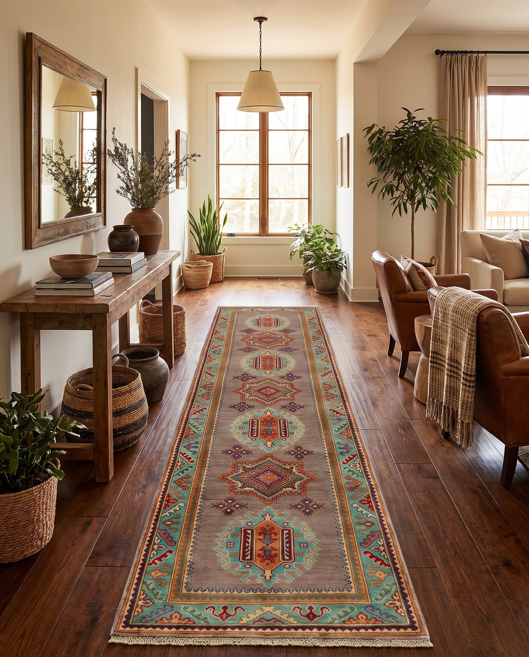 2' 8 x 9' 8 Hand Knotted Kazak Runner Rug