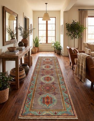 2' 8 x 9' 8 Hand Knotted Kazak Runner Rug