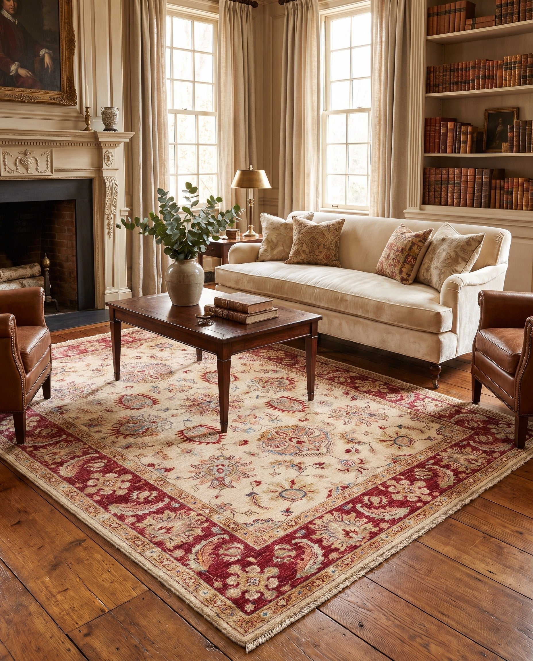 5' x 6' 10 Hand Knotted Ziegler Rug