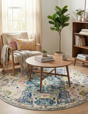 Ivory Charleston Round Rug