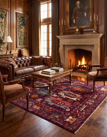 4' 11 x 6' 6 Hand Knotted Ariana Ziegler Rug