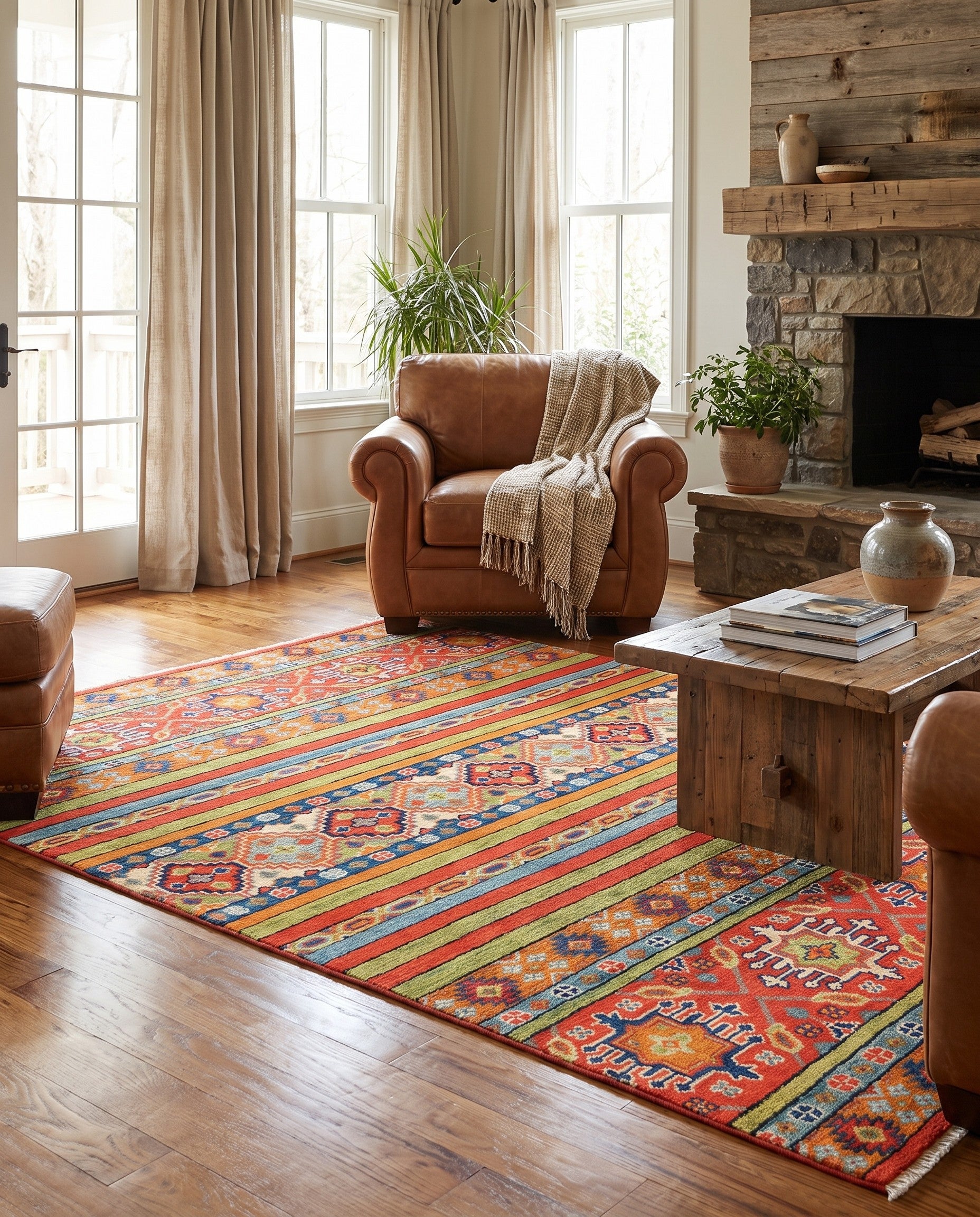 4' 1 x 6' Hand Knotted Kazak Rug