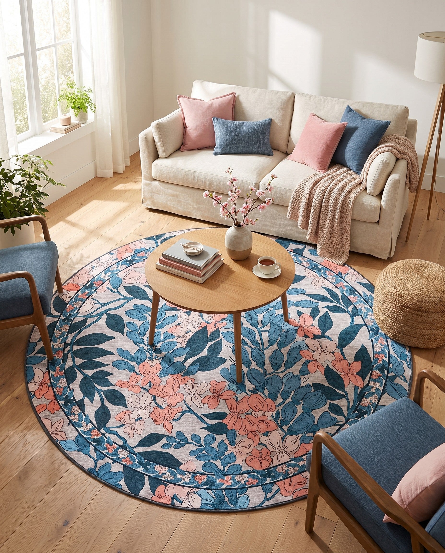 7' 10 x 7' 10 Yara Round Rug