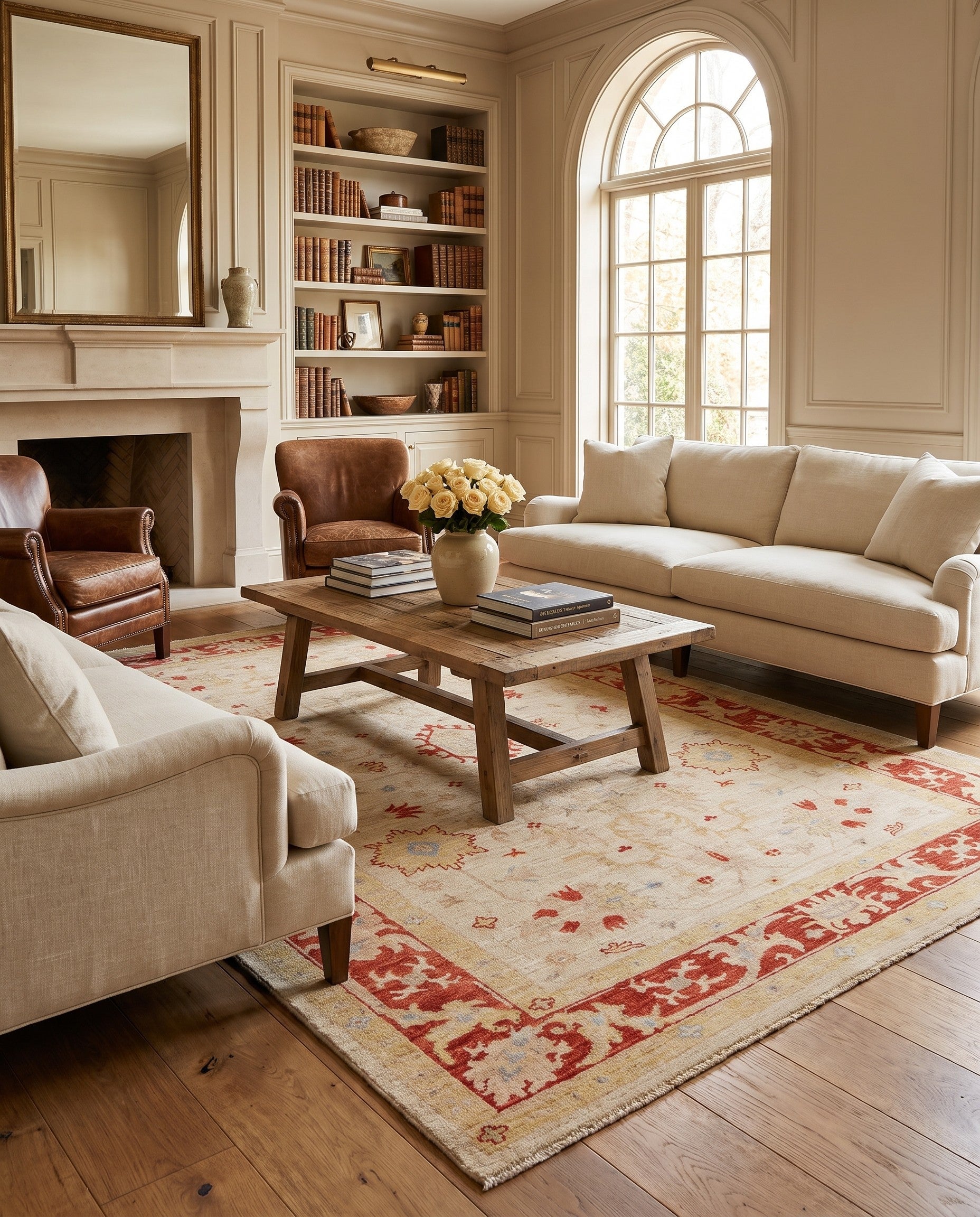 4' 10 x 6' 6 Hand Knotted Ziegler Rug