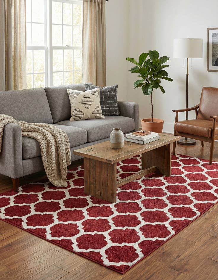 Detail image of 5' 3 x 8' Trellis Rug