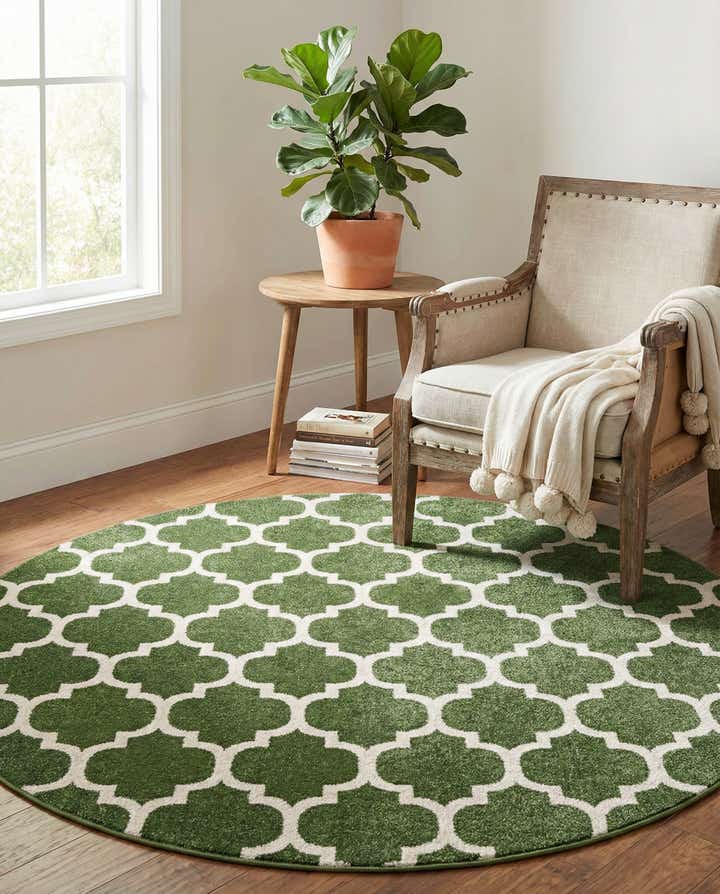 6' x 6' Lattice Round Rug