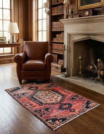 2' 8 x 4' 2 Hand Knotted Ultra Vintage Persian Wool Rug