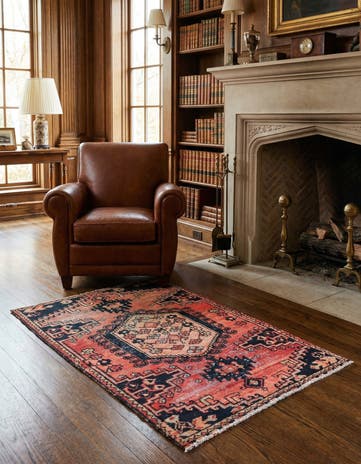 2' 8 x 4' 2 Hand Knotted Ultra Vintage Persian Wool Rug