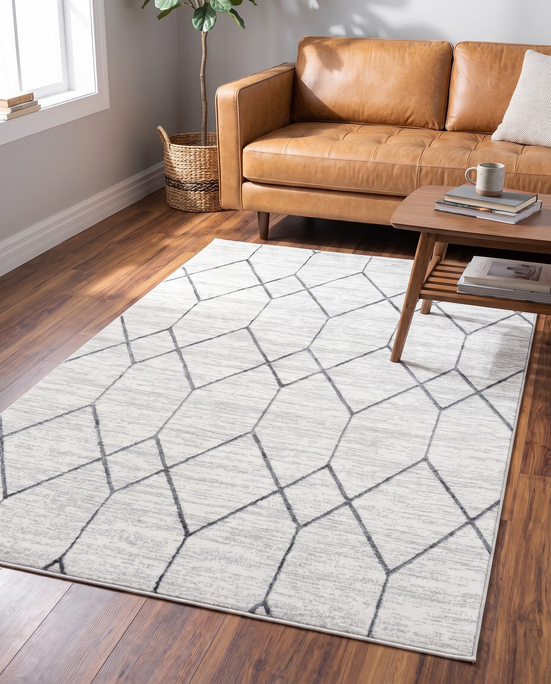 4' x 6' Lattice Trellis Rug