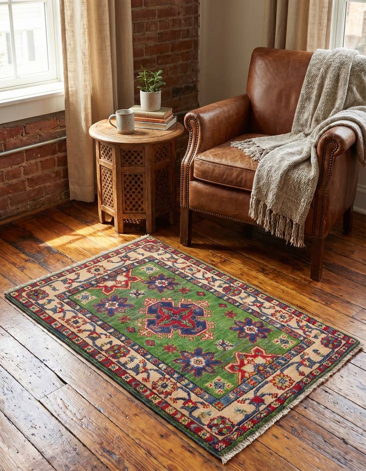 Detail image of 2' x 3' Hand Knotted Kazak Rug