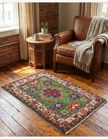 2' x 3' Hand Knotted Kazak Rug