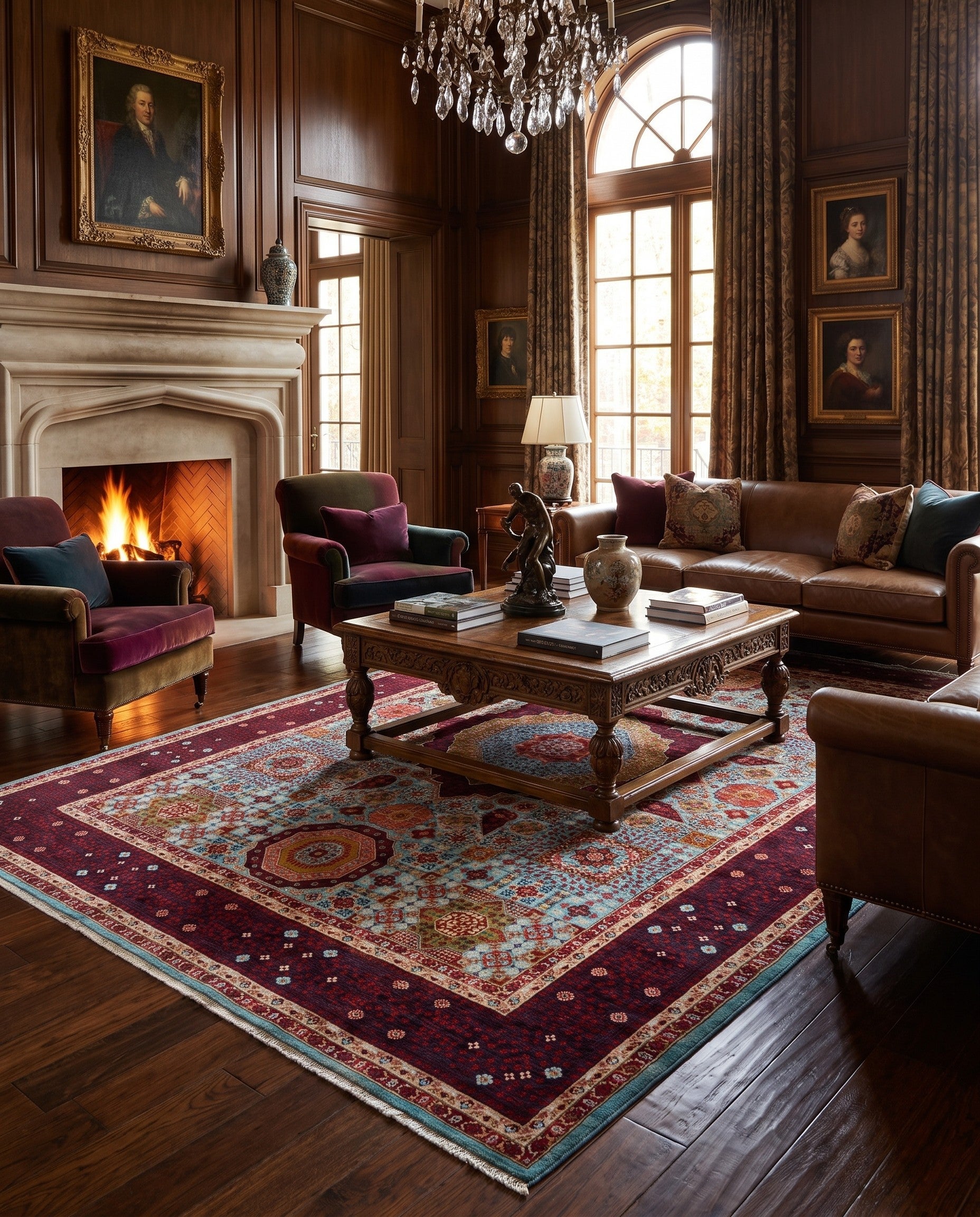 9' x 12' 1 Hand Knotted Mamluk Ziegler Rug