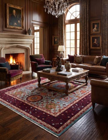 9' x 12' 1 Hand Knotted Mamluk Ziegler Rug