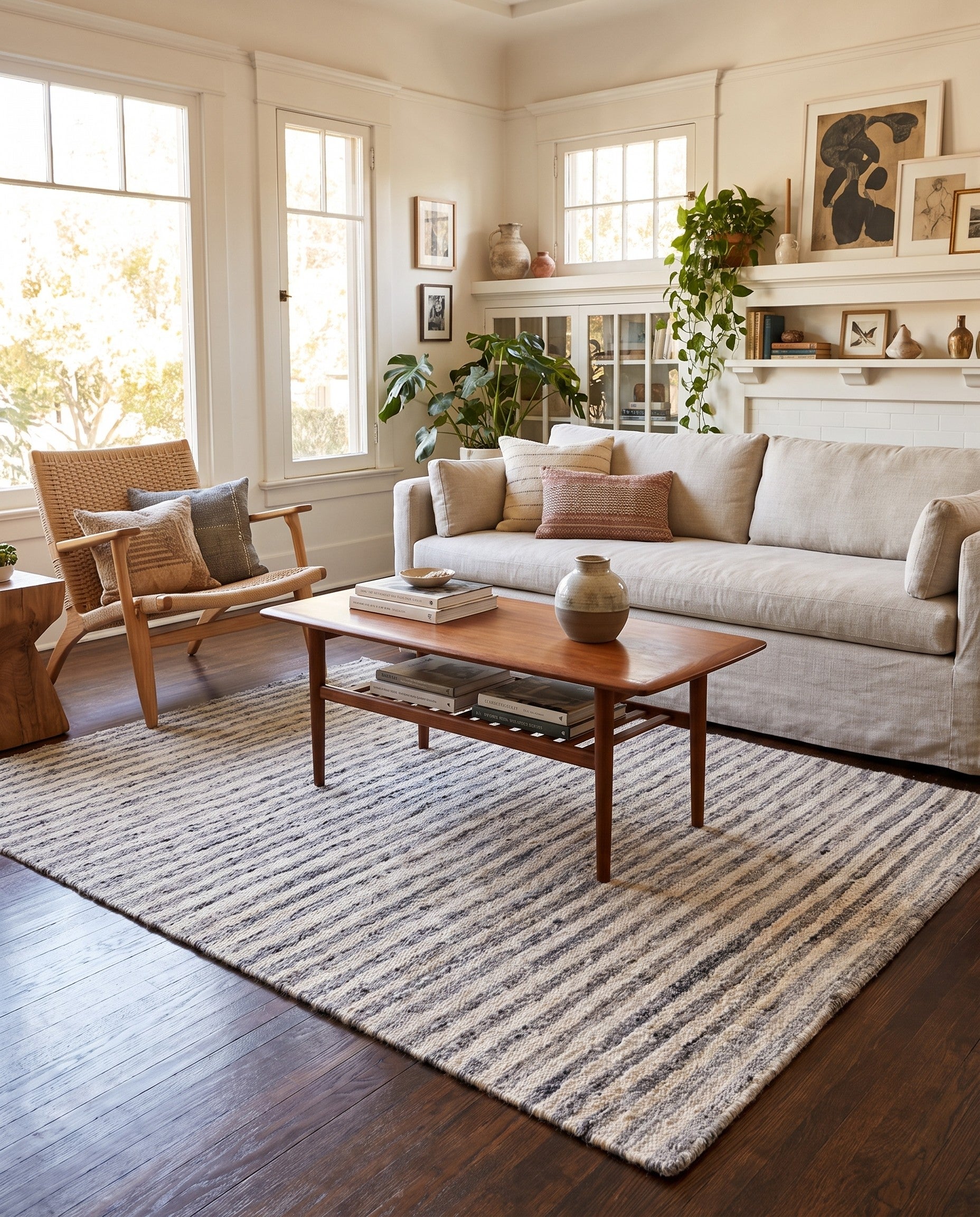 4' 11 x 6' 7 Hand Knotted Moroccan Wool Rug