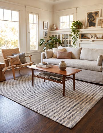4' 11 x 6' 7 Hand Knotted Moroccan Wool Rug