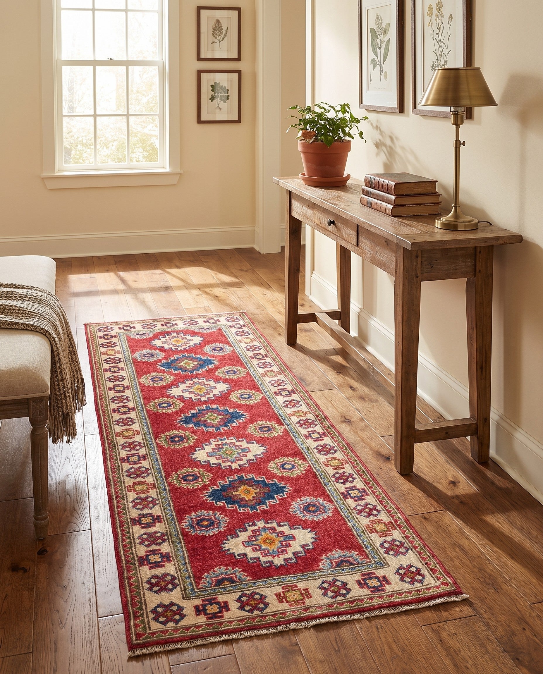 2' 2 x 5' 10 Hand Knotted Kazak Runner Rug