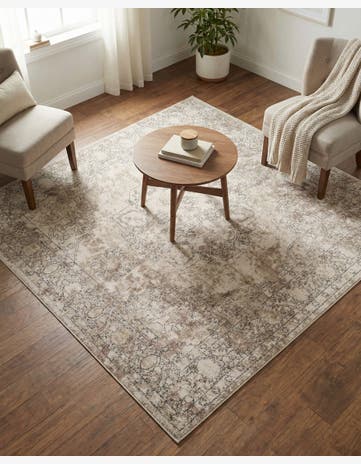Ivory Oregon Square Rug