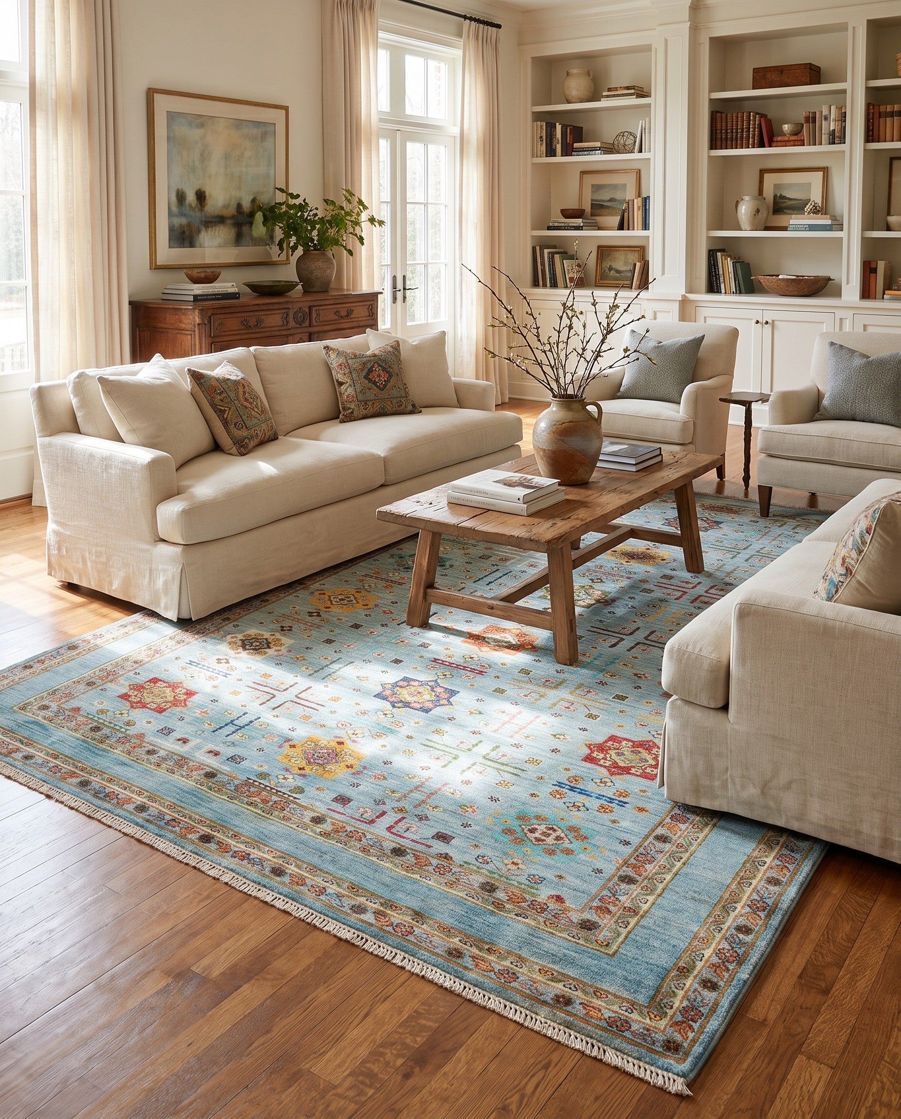 5' 8 x 8' 6 Hand Knotted Ariana Ziegler Rug