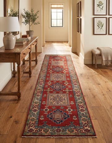 2' 11 x 10' Hand Knotted Kazak Runner Rug