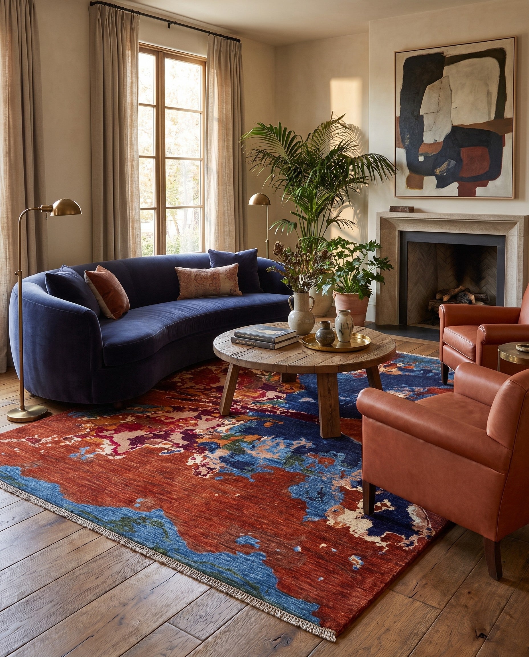 5' 4 x 6' 10 Hand Knotted Ariana Ziegler Rug