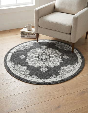 Charcoal Parker Round Rug