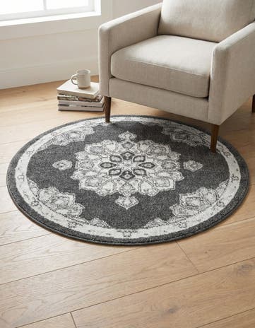 Charcoal Parker Round Rug