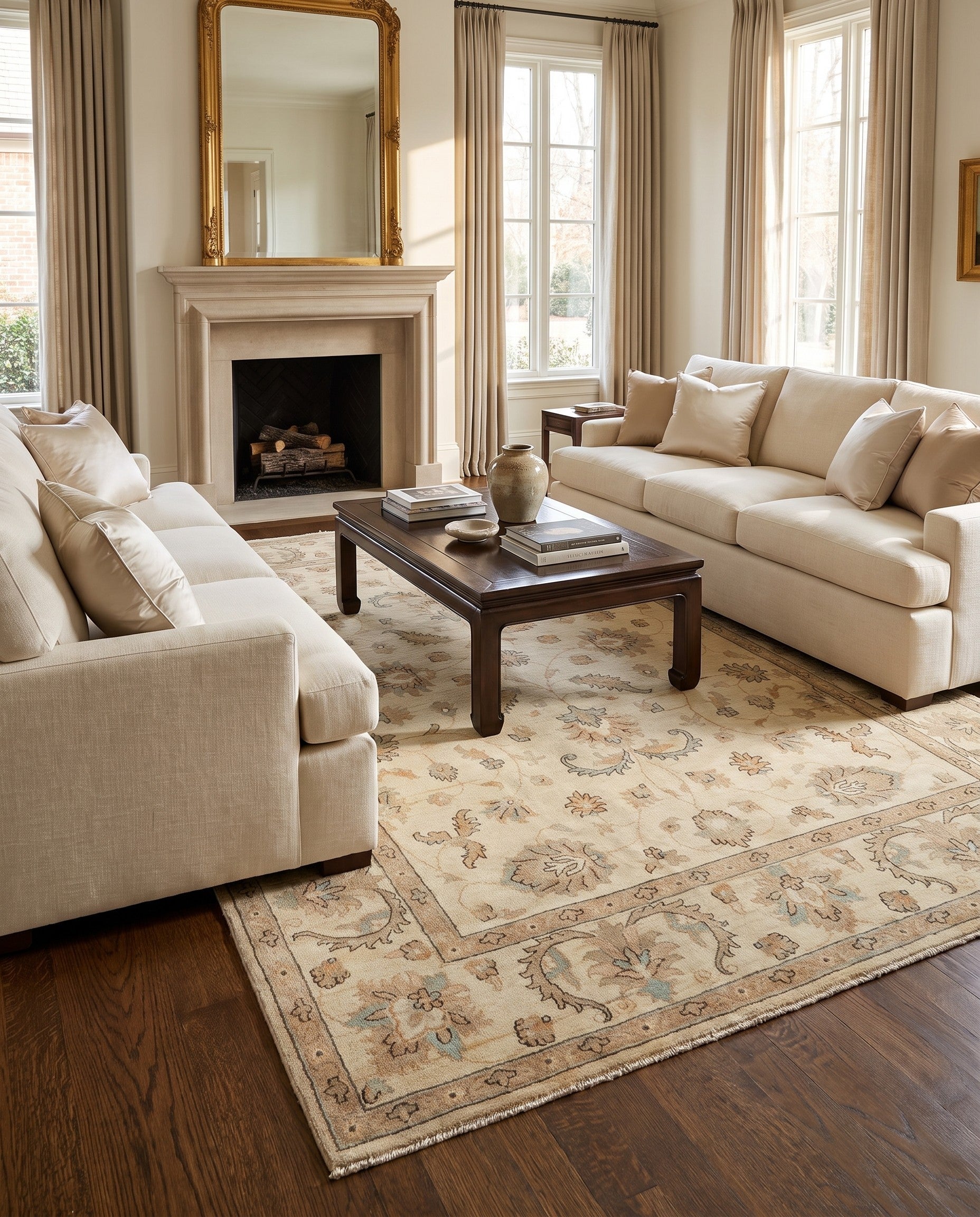 6' 7 x 9' 4 Hand Knotted Ziegler Rug