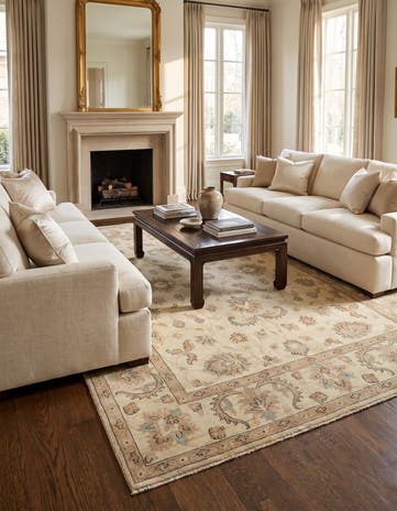 6' 7 x 9' 4 Hand Knotted Ziegler Rug