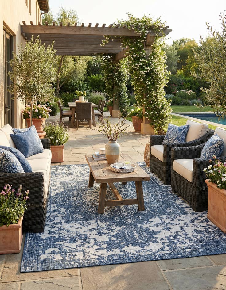 Detail image of  5' 3 x 8'  Washable Jill Zarin Dubai Indoor / Outdoor Rug